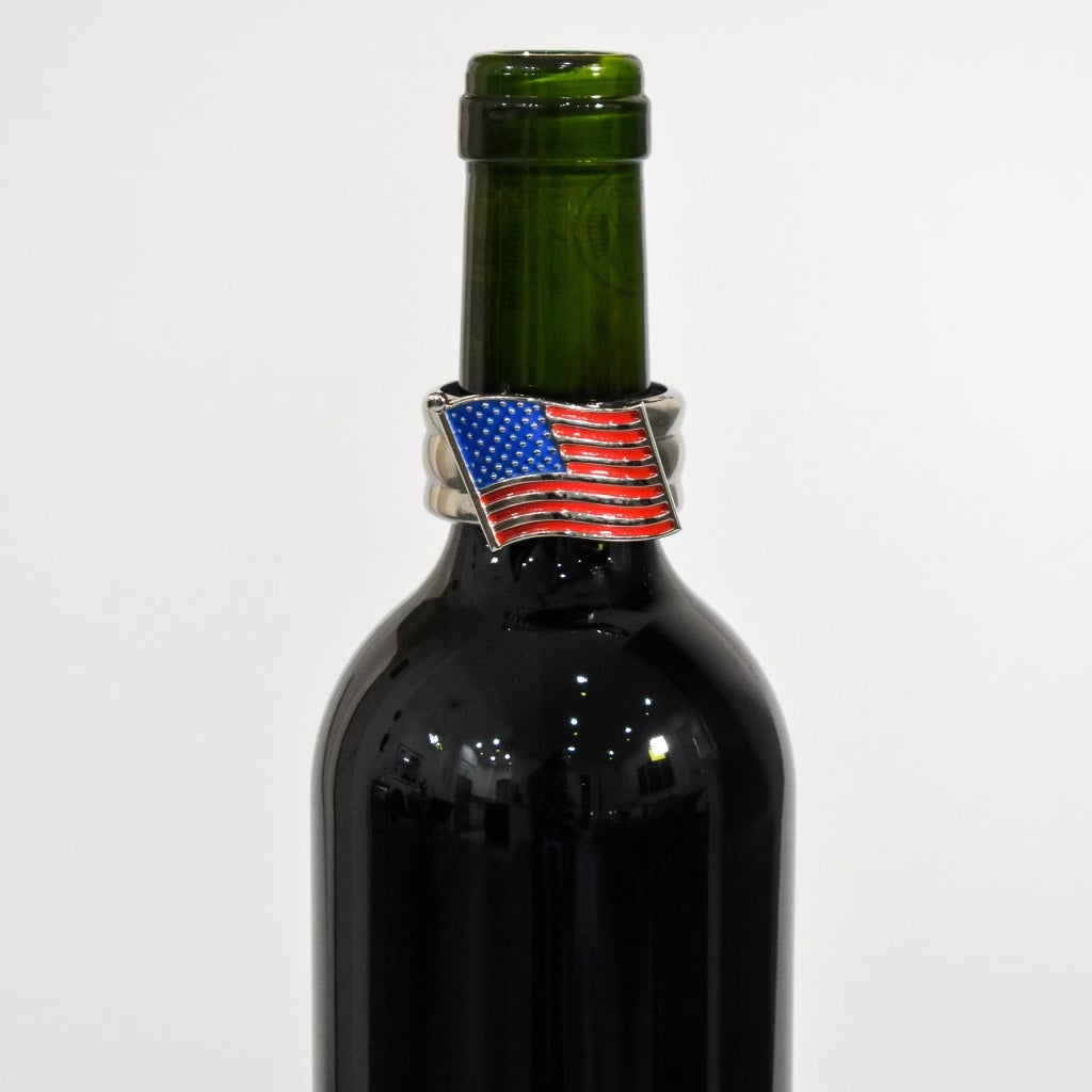 American Flag Wine Drip Collars | Wine Collars | Drips to Sips