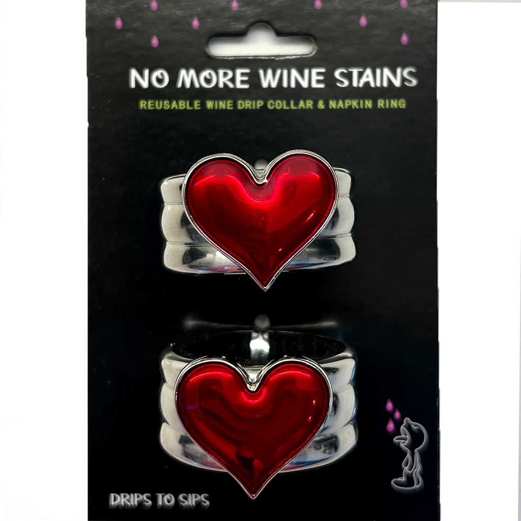 Double Heart Wine Drip Collar Set