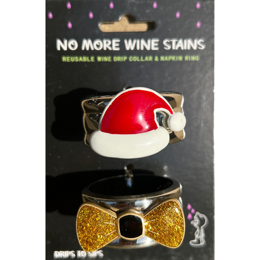 Holiday Edition Collars! Santa Hat & Gold Bow-Tie