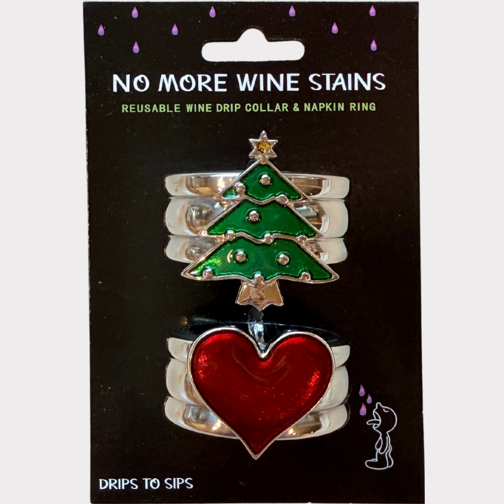 Christmas Tree & Heart Wine Drip Collars