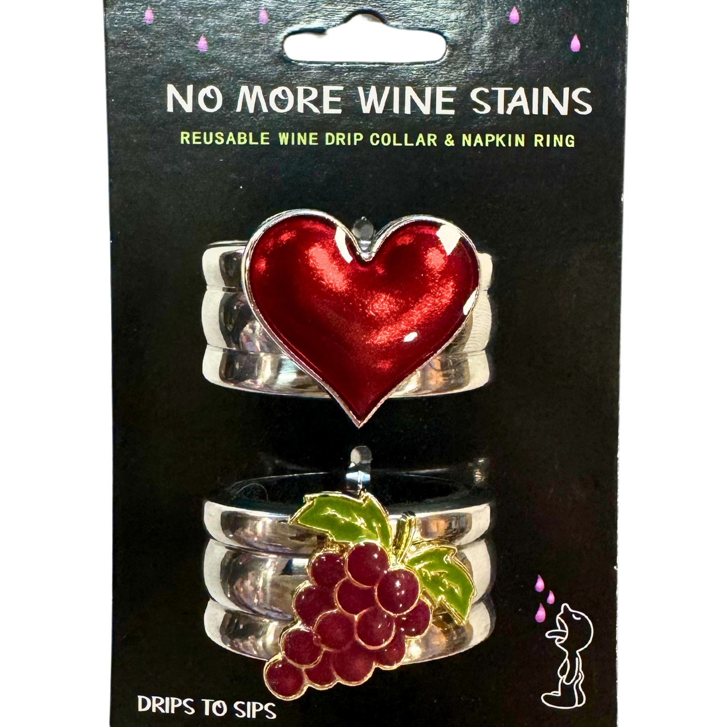 Heart & Grape Wine Drip Collar Combo