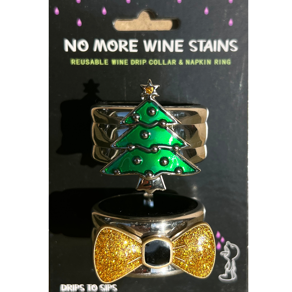 Holiday Edition Collars! Christmas Tree & Gold Bow-Tie