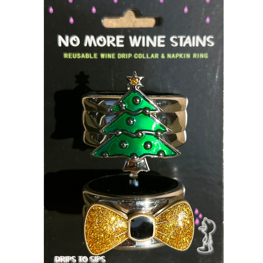 Holiday Edition Collars! Christmas Tree & Gold Bow-Tie