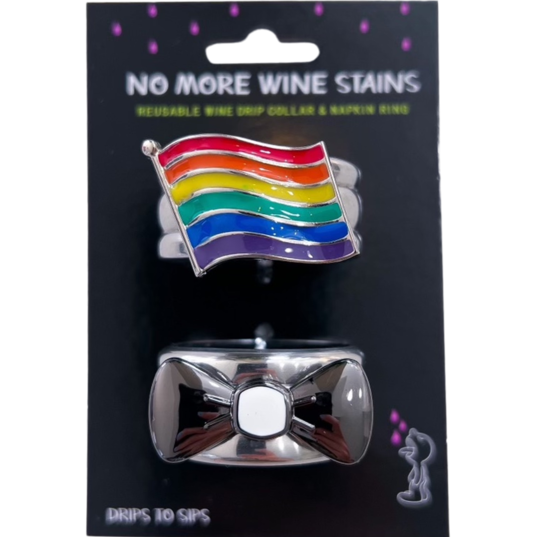 Bow Tie Collars | Bow-Tie & Pride Flag Wine Collars | Drips To Sips