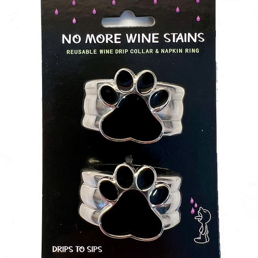 Double Animal Paw Wine Drip Collars