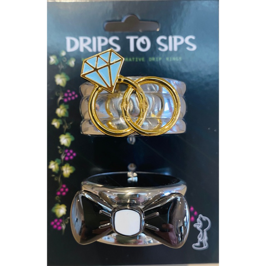 Wedding Ring Wine Collars | Wine Drip Collars | Drips to Sips